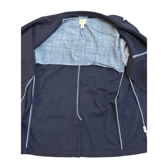GH Bass Casual Blazer Jacket Men’s Size XL Cotton Blend Navy Elbow Patches - Picture 2 of 6